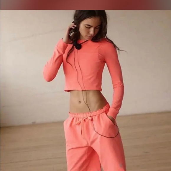 FP Movement by Free People Pants - FP Movement by Free People Coral Athletic Shorts & top set